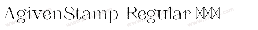 AgivenStamp Regular字体转换